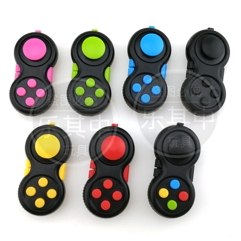 Cross-Border Handle Magic Cube Fingertip Reduction Toy Pressing Game Handle Strap Hang Rope Button Children&#039;s Toy