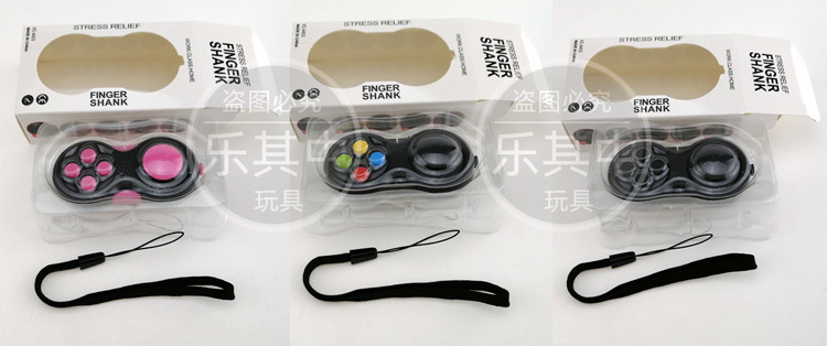 Cross-Border Handle Magic Cube Fingertip Reduction Toy Pressing Game Handle Strap Hang Rope Button Children's Toy