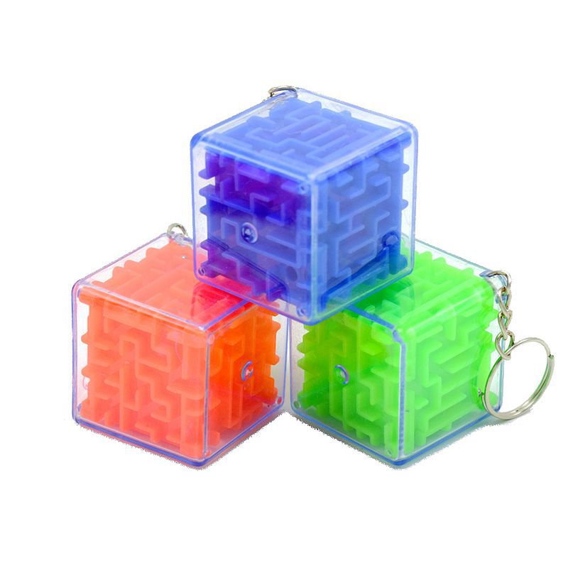 Children&#039;s 3D Magic Cube Rotating Bead Rolling Maze Six-Sided Three-Dimensional Maze Intelligence Pressure Reduction Toy Capsule Toy