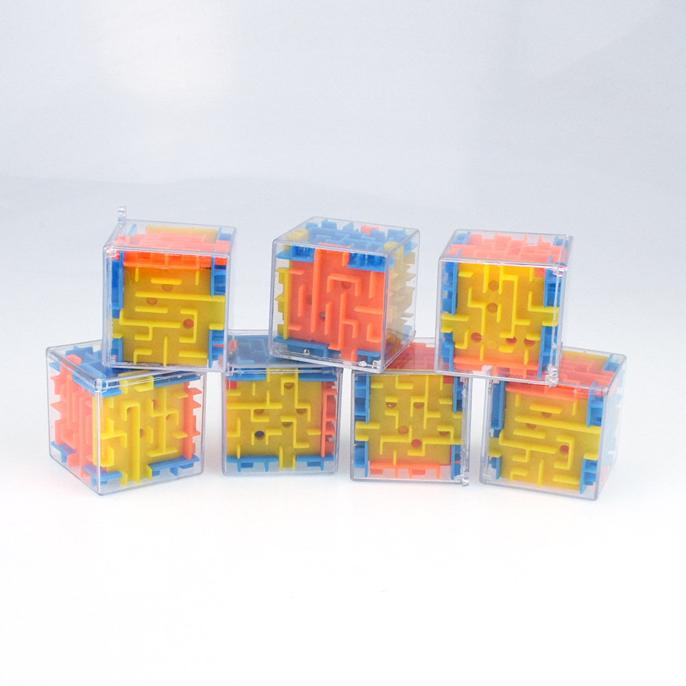 Children's 3D Magic Cube Rotating Bead Rolling Maze Six-Sided Three-Dimensional Maze Intelligence Pressure Reduction Toy Capsule Toy Children's 3D Magic Cube Rotating Bead Rolling Maze Six-Sided Three-Dimensional Maze Intelligence Pressure Reduction Toy Capsule Toy