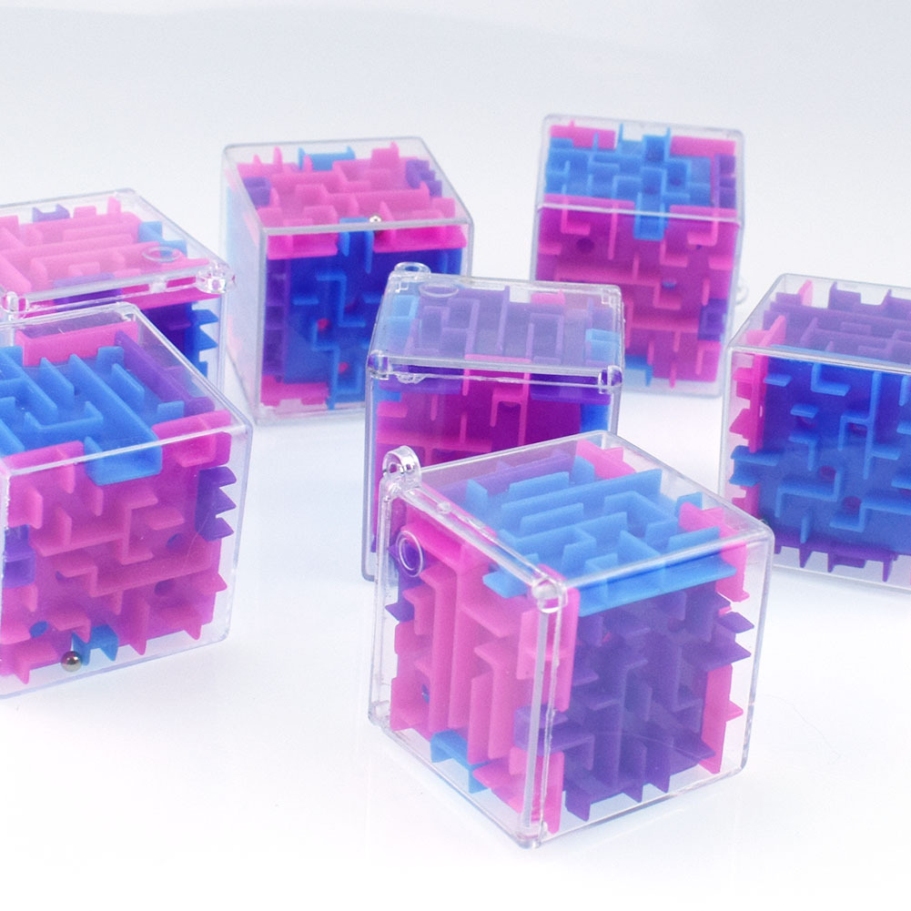 Children's 3D Magic Cube Rotating Bead Rolling Maze Six-Sided Three-Dimensional Maze Intelligence Pressure Reduction Toy Capsule Toy Children's 3D Magic Cube Rotating Bead Rolling Maze Six-Sided Three-Dimensional Maze Intelligence Pressure Reduction Toy Capsule Toy