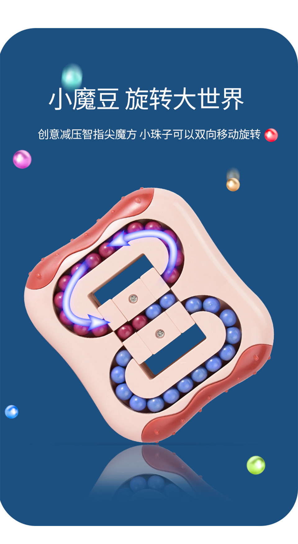 Wholesale Cross-Border Rotating Ball Creative Hand Spinner Magic Disk Magic Bean Burger Cube Intellectual Toy for Children