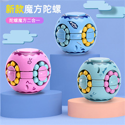 Wholesale Cross-Border Rotating Ball Creative Hand Spinner Magic Disk Magic Bean Burger Cube Intellectual Toy for Children