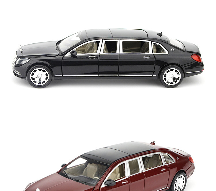 Mercedes-Benz Maybach 1/24 Simulation Alloy Car Model Toy With Huilishengguang Six-Door Car Car Interior Decoration