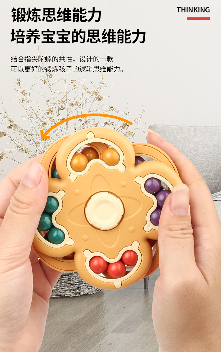 Cross-Border Hand Spinner Multilateral Rubik's Cube Magic Bean Magic Disk Fingertip Rotating Hamburger Decompression Gyro Magic Ball Educational Toy
