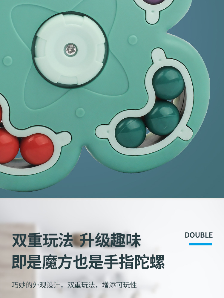 Cross-Border Hand Spinner Multilateral Rubik's Cube Magic Bean Magic Disk Fingertip Rotating Hamburger Decompression Gyro Magic Ball Educational Toy
