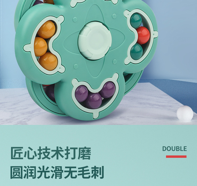 Cross-Border Hand Spinner Multilateral Rubik's Cube Magic Bean Magic Disk Fingertip Rotating Hamburger Decompression Gyro Magic Ball Educational Toy
