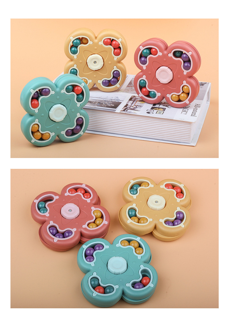 Cross-Border Hand Spinner Multilateral Rubik's Cube Magic Bean Magic Disk Fingertip Rotating Hamburger Decompression Gyro Magic Ball Educational Toy