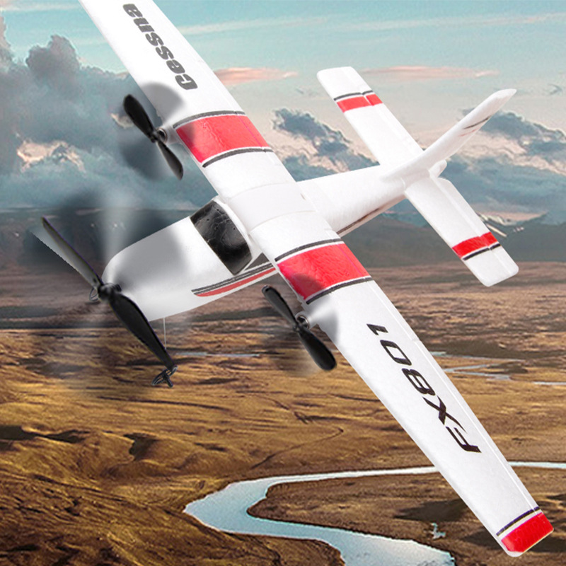 Fx801 Glider 2.4G Two-Way Remote Control Aircraft Foam Assembled Fighter Fixed Wing Airplane Model Toy Model