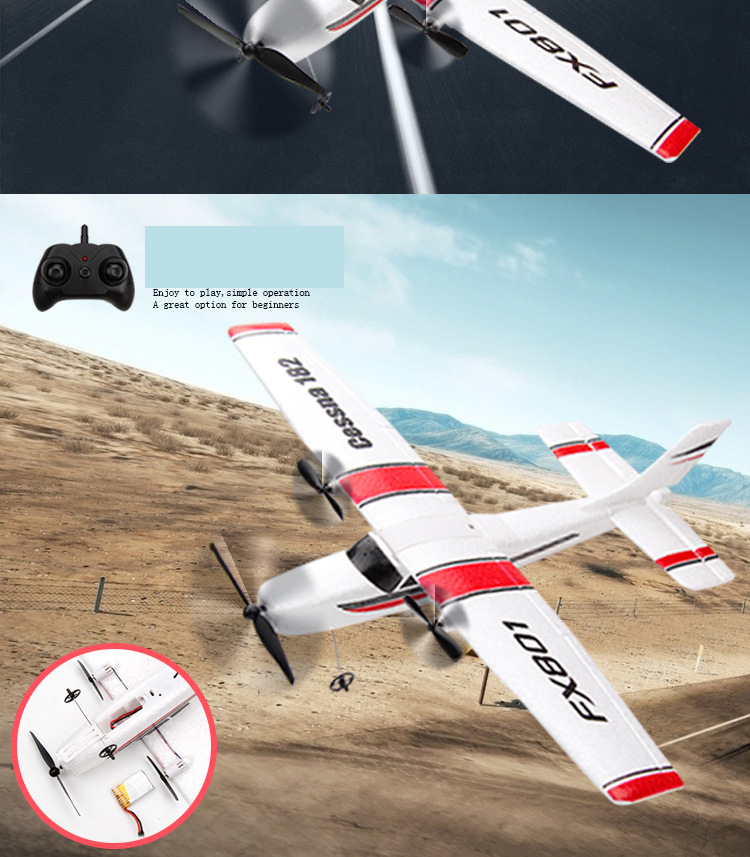 Fx801 Glider 2.4G Two-Way Remote Control Aircraft Foam Assembled Fighter Fixed Wing Airplane Model Toy Model Fx801 Glider 2.4G Two-Way Remote Control Aircraft Foam Assembled Fighter Fixed Wing Airplane Model Toy Model