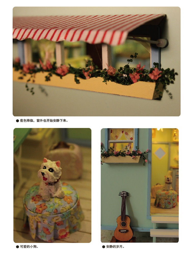 Cute Room DIY Cottage Light Brigade RV Model Creative Girls' Gifts Villa Model Toy Assembled Large Cute Room DIY Cottage Light Brigade RV Model Creative Girls' Gifts Villa Model Toy Assembled Large