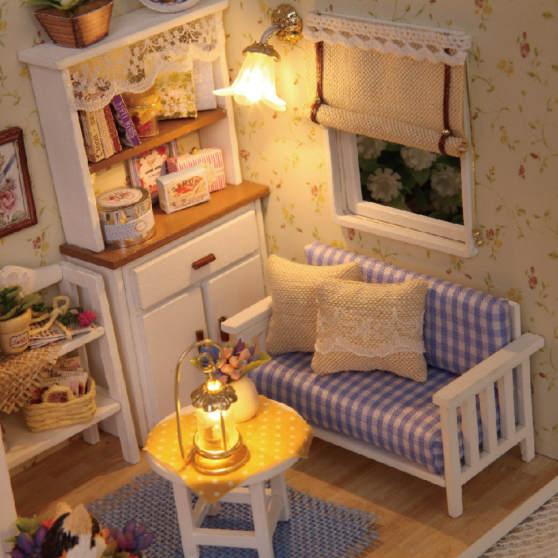 Cute Room DIY Cottage Kitten Diary Handmade House Building Model Toy for Girls Girlfriends Birthday Gift