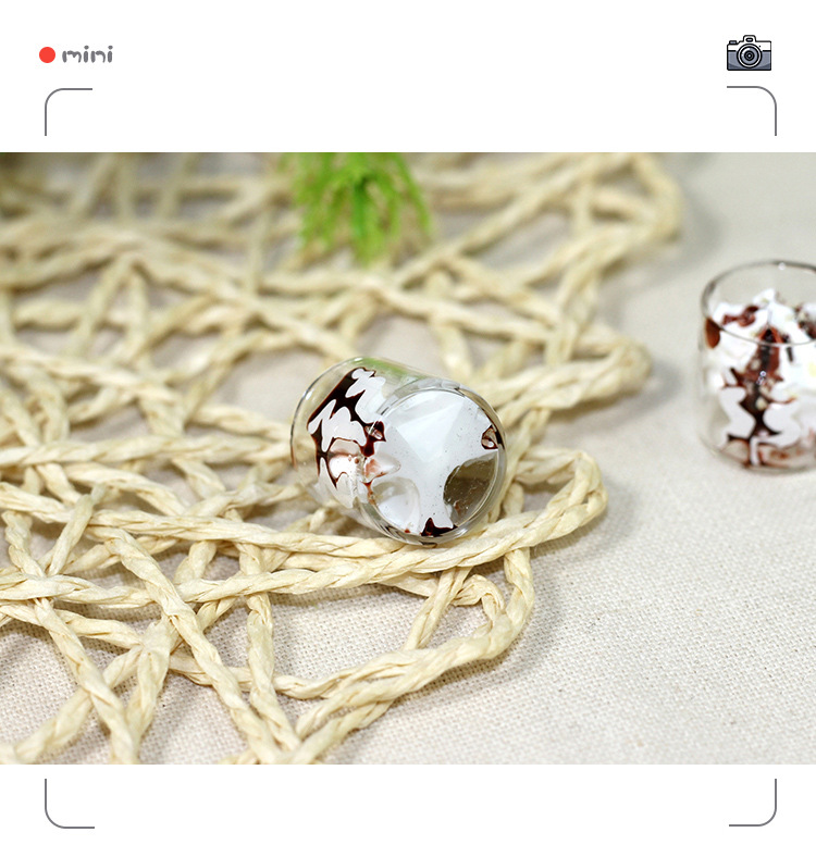 Doll House Accessories Ob11 Creative Design Decoration Miniature Model Toy Transparent Glass Ice Cream Cup Spoon I314