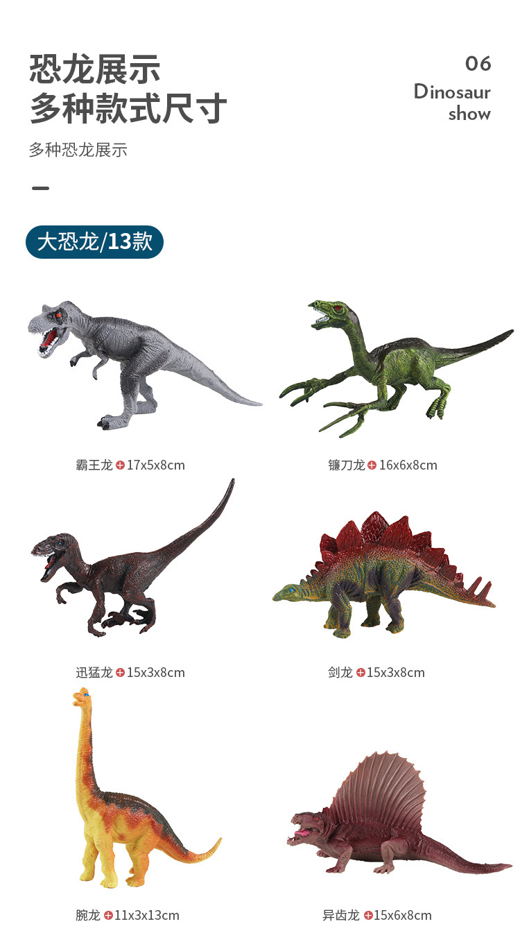 Amazon Hot Dinosaur Model Toy Set with Scene Map Storage Box Simulation Jurassic Tyrannosaurus Rex