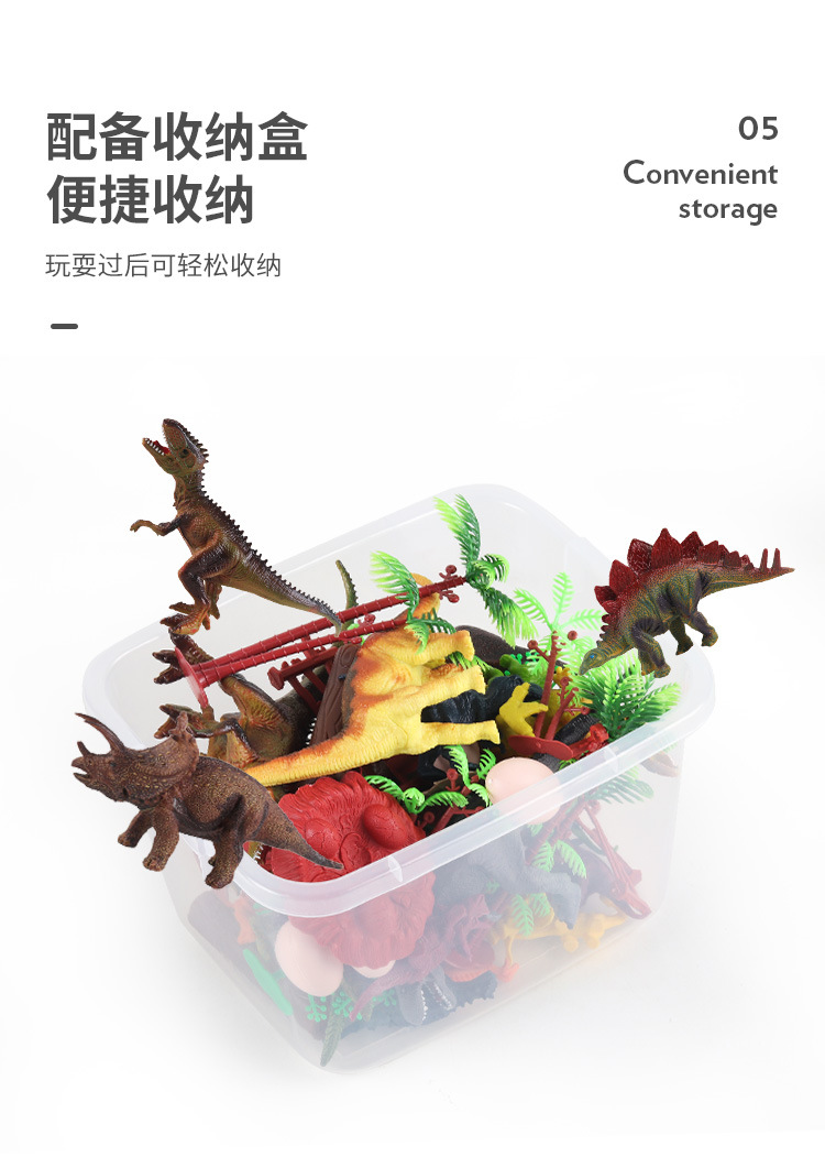 Amazon Hot Dinosaur Model Toy Set with Scene Map Storage Box Simulation Jurassic Tyrannosaurus Rex