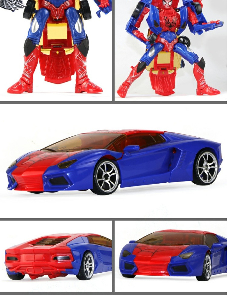Jinjiang Avengers Heroes Team 3 Iron Man Spider-Man Deformable Assembled Aircraft Truck Model Toy Jinjiang Avengers Heroes Team 3 Iron Man Spider-Man Deformable Assembled Aircraft Truck Model Toy