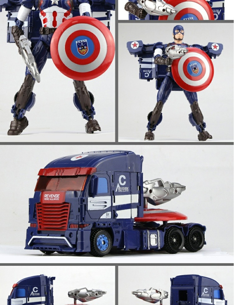 Jinjiang Avengers Heroes Team 3 Iron Man Spider-Man Deformable Assembled Aircraft Truck Model Toy Jinjiang Avengers Heroes Team 3 Iron Man Spider-Man Deformable Assembled Aircraft Truck Model Toy