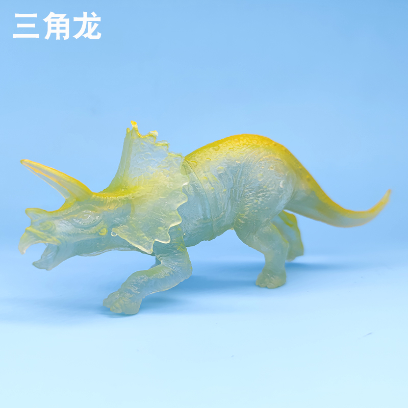 Amazon Hot Sale Large Luminous Dinosaur World Simulation Jurassic Fluorescent Little Dinosaur Soft Plastic Model Toy