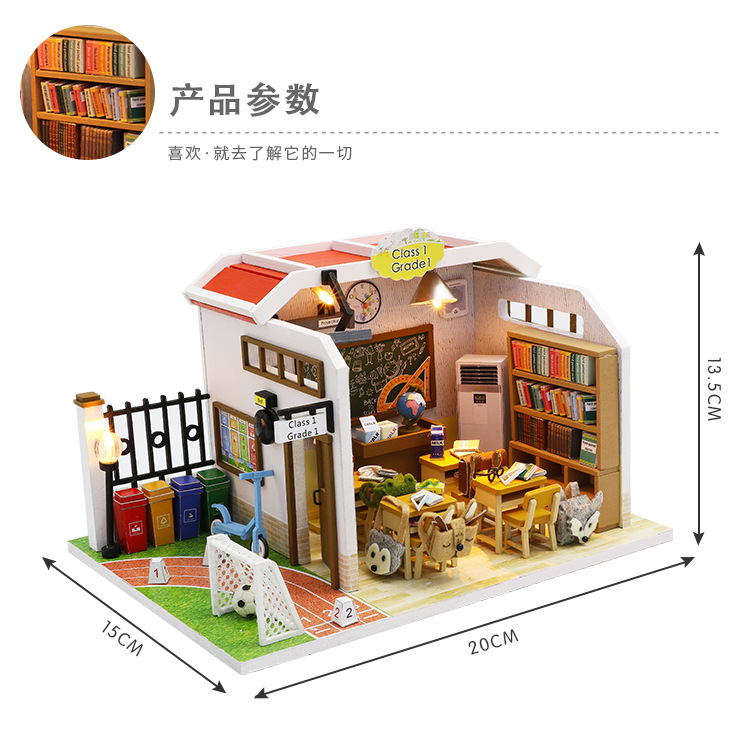 Hoomeda-DIY DIY Cottage, Your Creative Wooden Hand-Assembled Graduation Gift Building Model Toy