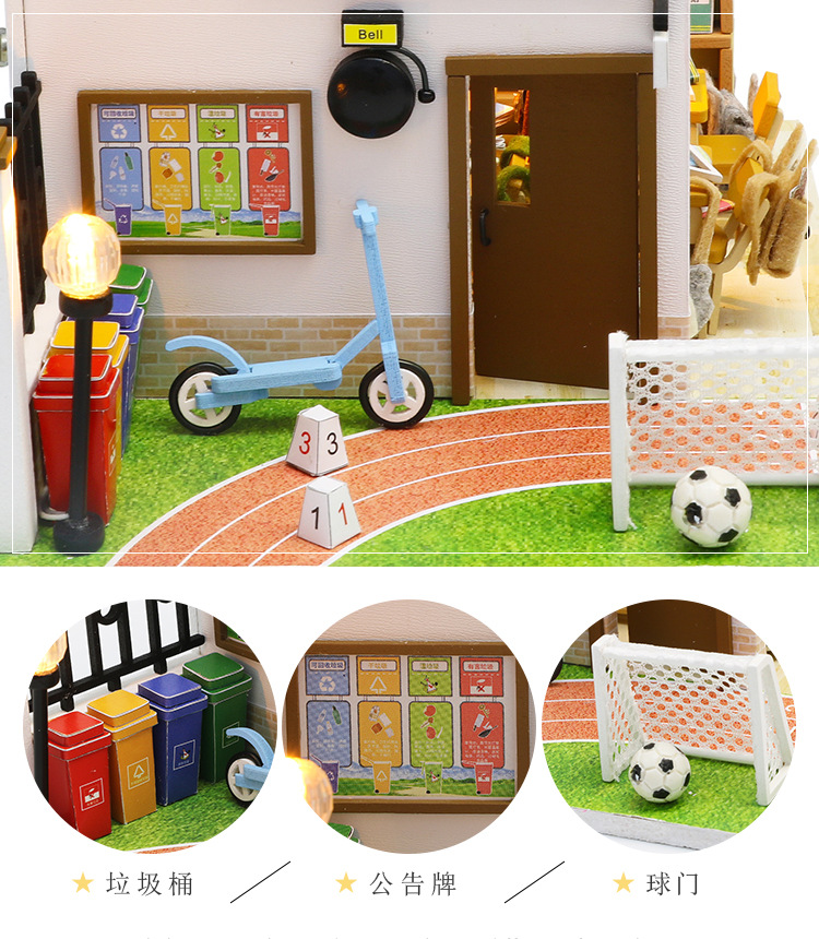 Hoomeda-DIY DIY Cottage, Your Creative Wooden Hand-Assembled Graduation Gift Building Model Toy