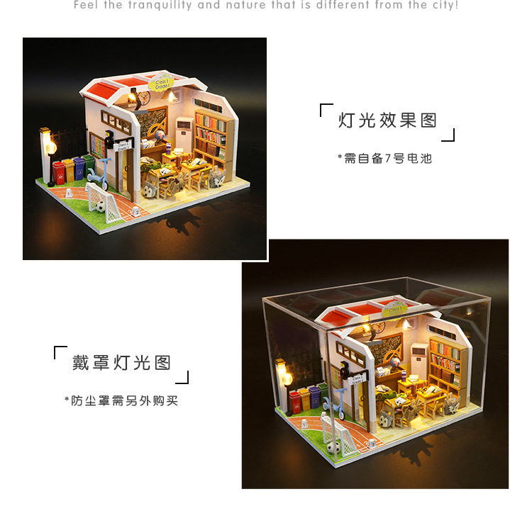 Hoomeda-DIY DIY Cottage, Your Creative Wooden Hand-Assembled Graduation Gift Building Model Toy