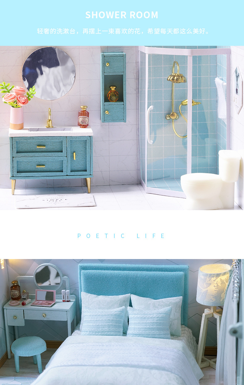 Cute Room Meet Xiaoxiao Handmade DIY Cottage Wooden Building Model Toy for Girlfriend Birthday Gift Cute Room Meet Xiaoxiao Handmade DIY Cottage Wooden Building Model Toy for Girlfriend Birthday Gift