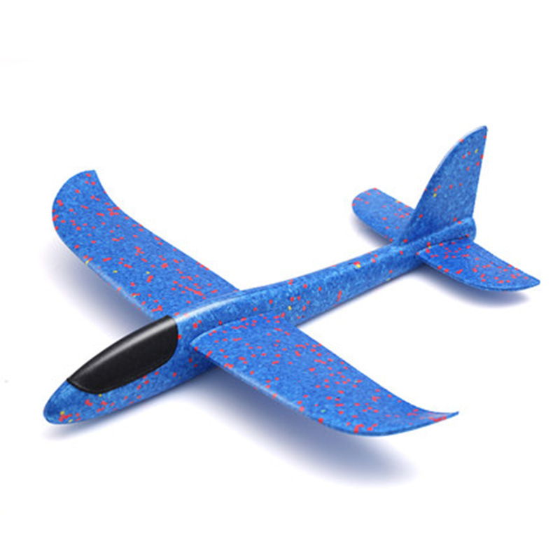 Children&#039;s Large Luminous Bubble Plane Hand Throw Colorful Swing Airplane Model Toy Outdoor Assembled Glider Model