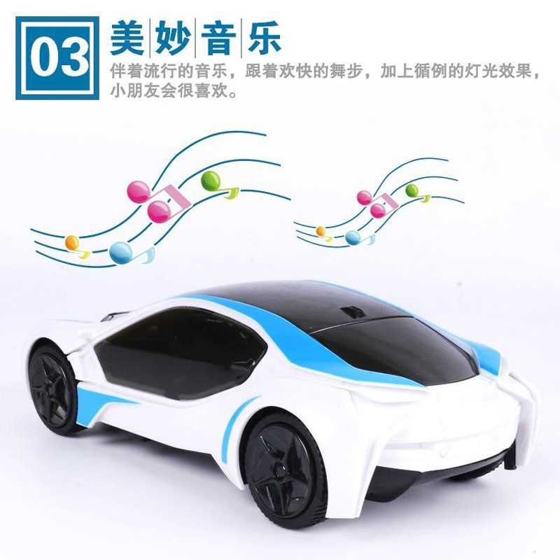 Factory Light Universal Electric 3D Color Light Music Multifunctional Sports Car Children Model Toy Stall