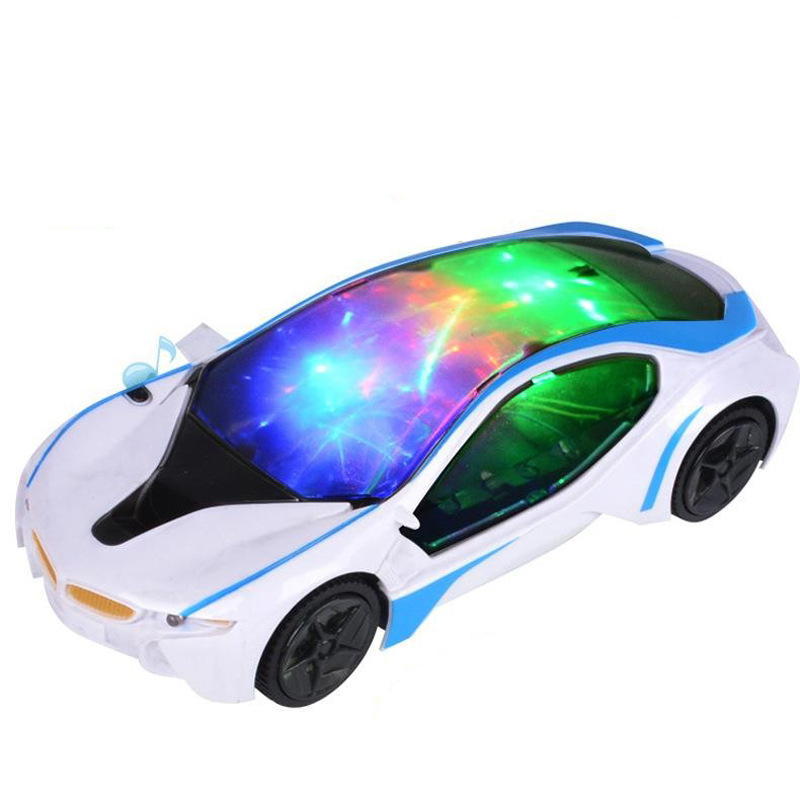 Factory Light Universal Electric 3D Color Light Music Multifunctional Sports Car Children Model Toy Stall