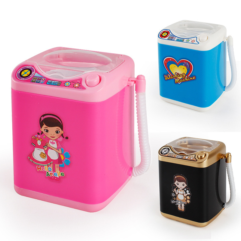 Upgraded Children&#039;s Mini Household Appliance Toy Electric Drain Basket Washing Machine Play House SpinDry Dehydrator