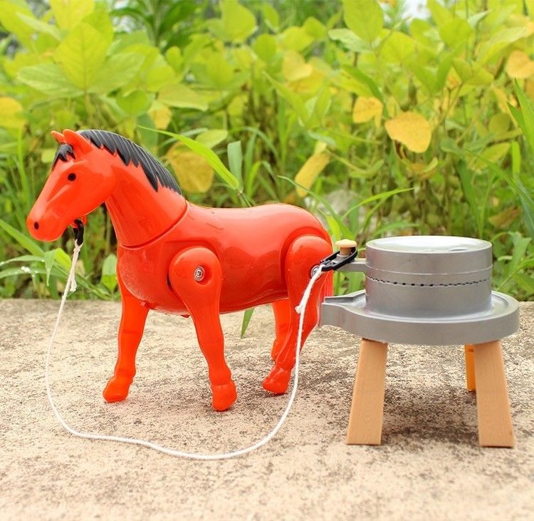 Electric Toy Horse-Drawn Tram Gift Simulation Pony Walking Horse Children Boy Carriage Rotating Circle Around Pile Horse Electric Toy Horse-Drawn Tram Gift Simulation Pony Walking Horse Children Boy Carriage Rotating Circle Around Pile Horse