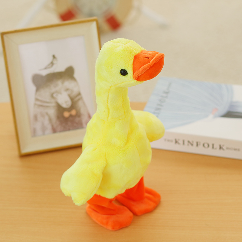 Electric Small Yellow Duck Plush Toy Walking Singing Neck Duck Toy Stall Supply Tik Tok Toys Electric Small Yellow Duck Plush Toy Walking Singing Neck Duck Toy Stall Supply Tik Tok Toys