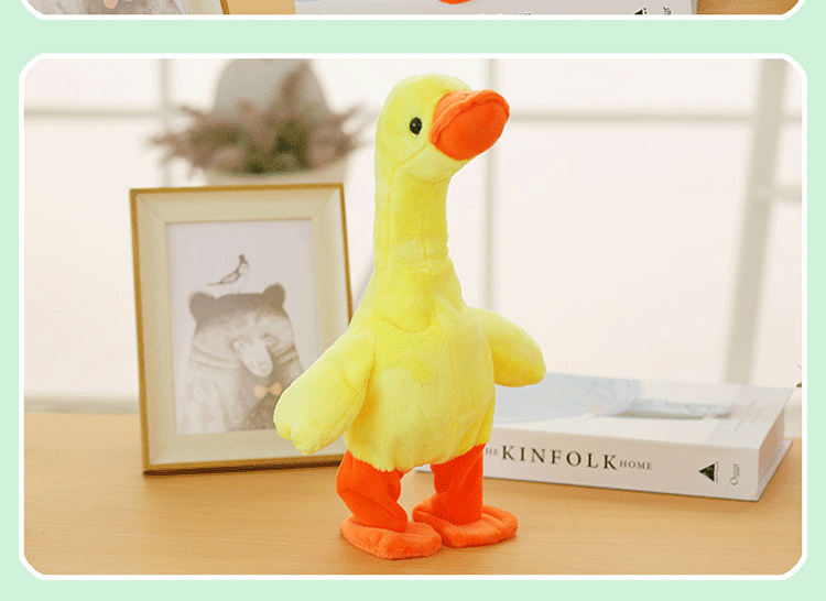 Electric Small Yellow Duck Plush Toy Walking Singing Neck Duck Toy Stall Supply Tik Tok Toys Electric Small Yellow Duck Plush Toy Walking Singing Neck Duck Toy Stall Supply Tik Tok Toys
