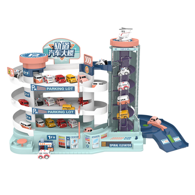 Children&#039;s Car Building Parking Lot Toy Electric Track Baby Puzzle TikTok Boy&#039;s Same Intellectual Brain Movement