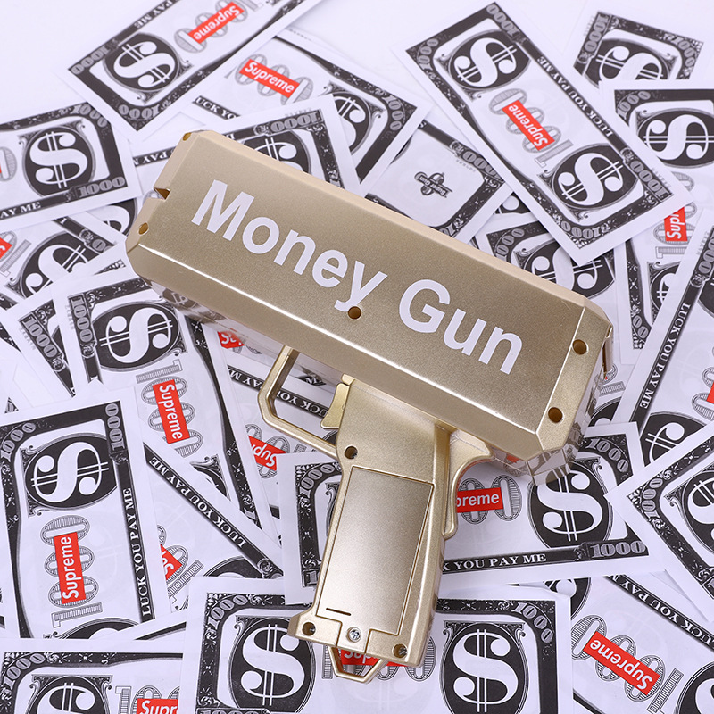 Factory Direct Sales Electric Money Spray Gun Creative Money Shooting Machine Banknote Spray Money Pistol Money Throwing Gun Toy Wholesale