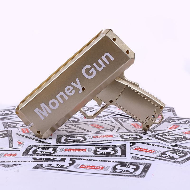 Factory Direct Sales Electric Money Spray Gun Creative Money Shooting Machine Banknote Spray Money Pistol Money Throwing Gun Toy Wholesale
