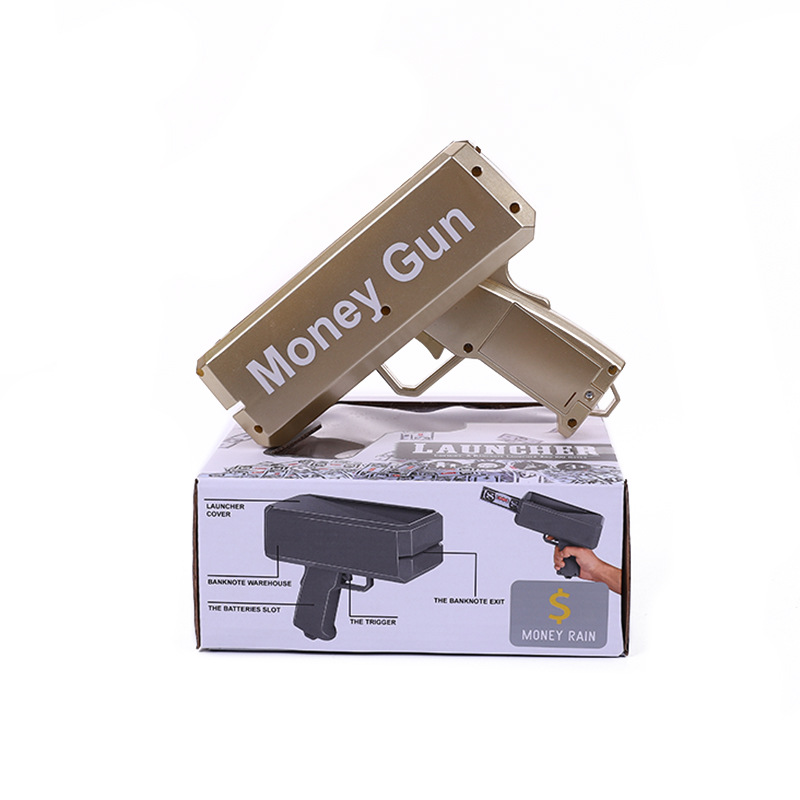 Factory Direct Sales Electric Money Spray Gun Creative Money Shooting Machine Banknote Spray Money Pistol Money Throwing Gun Toy Wholesale