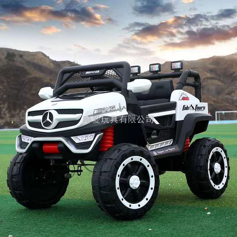 Children's Electric Car Four-Wheel Remote Control off-Road Baby's Toy Car Adult Double Oversized Baby Carriage