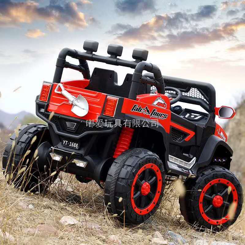Children's Electric Car Four-Wheel Remote Control off-Road Baby's Toy Car Adult Double Oversized Baby Carriage