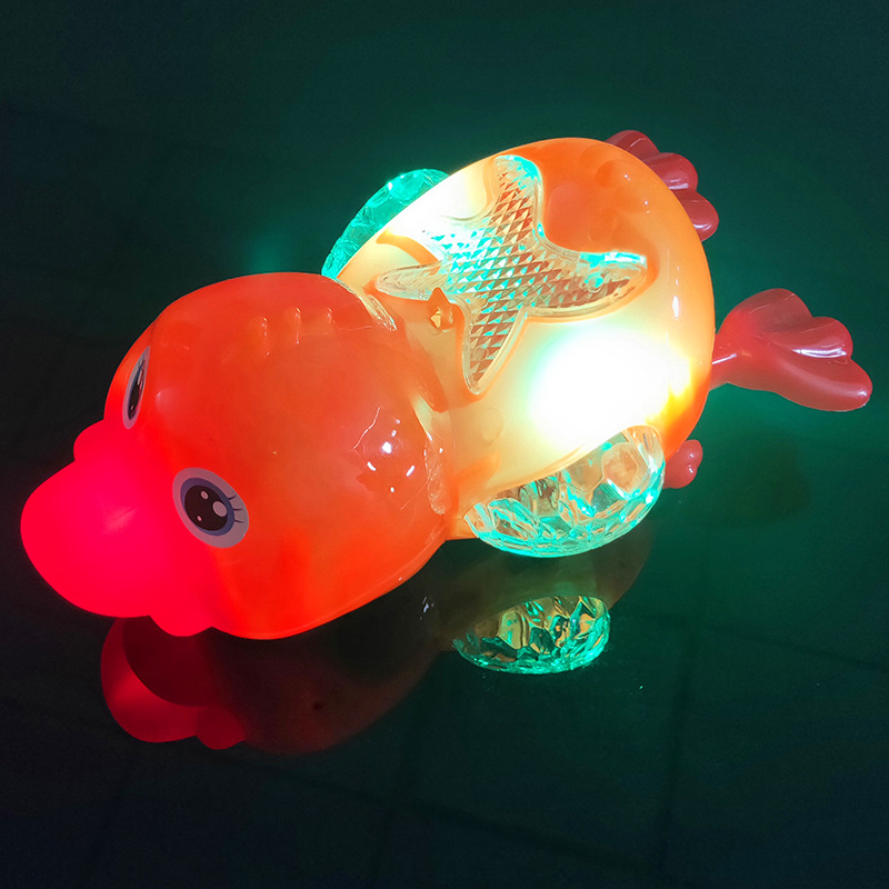 Electric Projection Universal Duck Cartoon Music Swimming Universal Little Duck Hot Selling Stall Toy Supply Wholesale