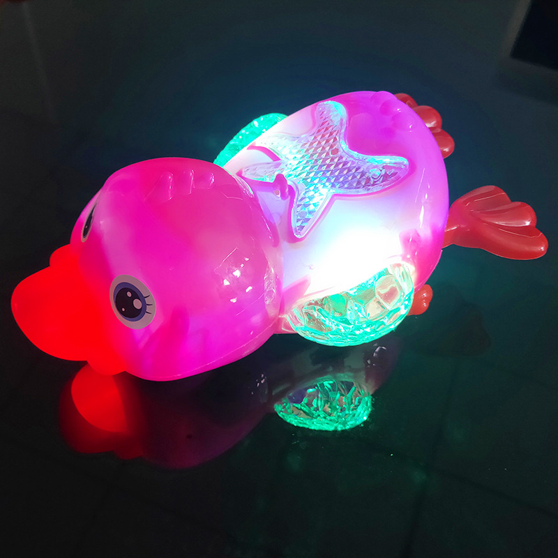 Electric Projection Universal Duck Cartoon Music Swimming Universal Little Duck Hot Selling Stall Toy Supply Wholesale