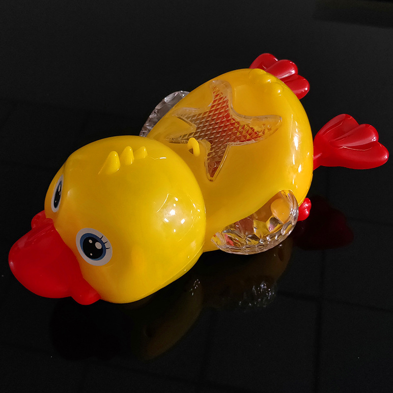 Electric Projection Universal Duck Cartoon Music Swimming Universal Little Duck Hot Selling Stall Toy Supply Wholesale