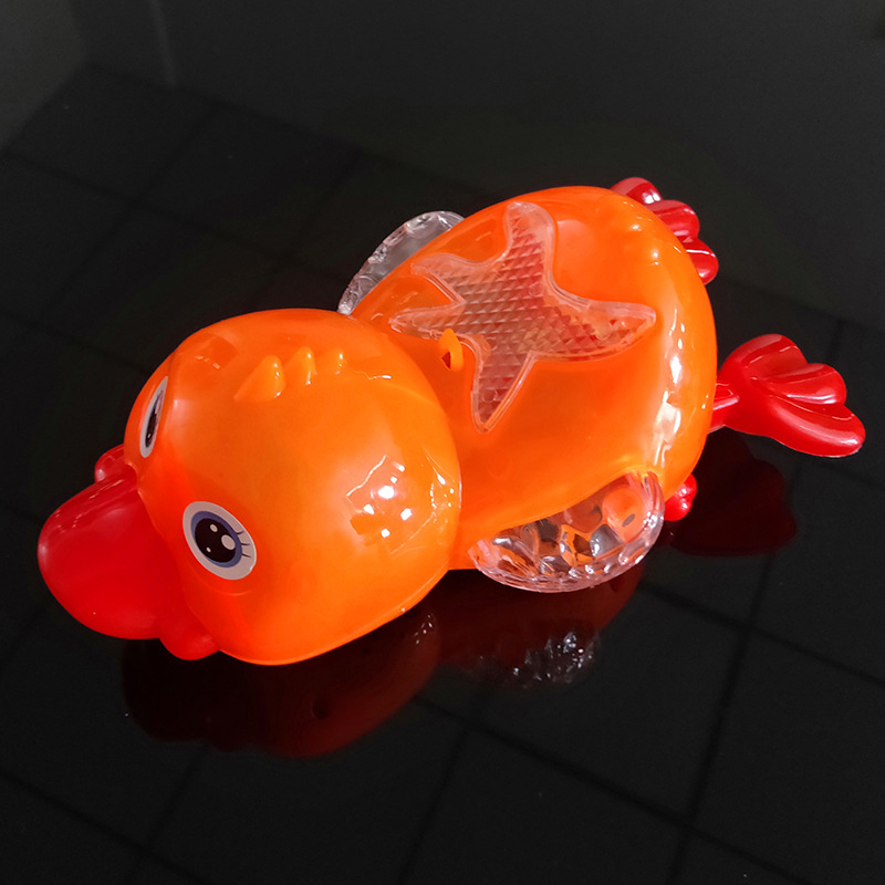 Electric Projection Universal Duck Cartoon Music Swimming Universal Little Duck Hot Selling Stall Toy Supply Wholesale