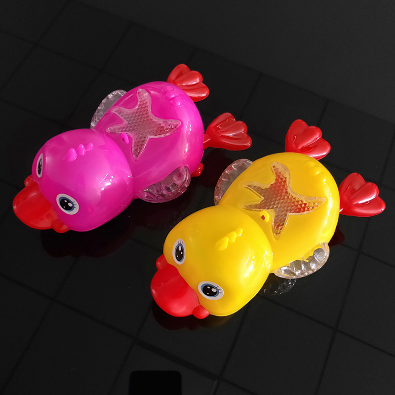Electric Projection Universal Duck Cartoon Music Swimming Universal Little Duck Hot Selling Stall Toy Supply Wholesale