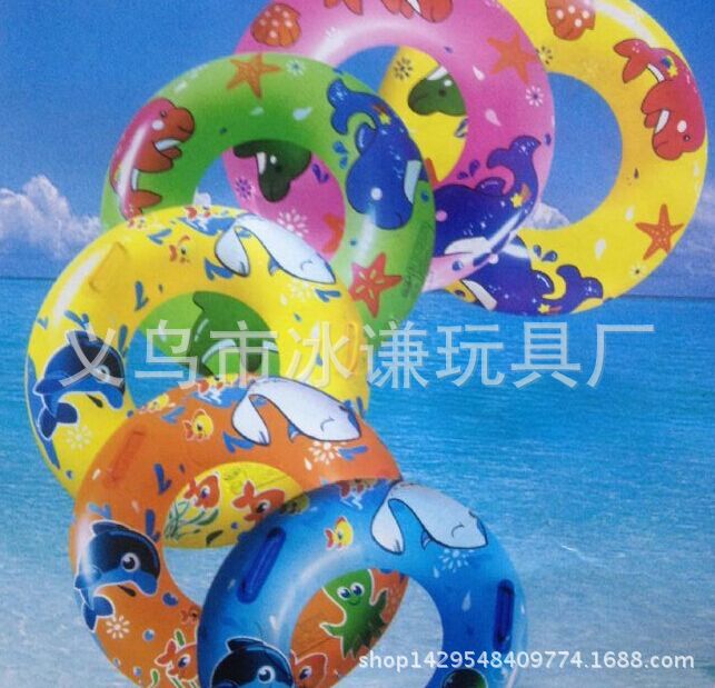 Inflatable toys children toy 70cm cartoon smooth waist swim ring arm circle ring