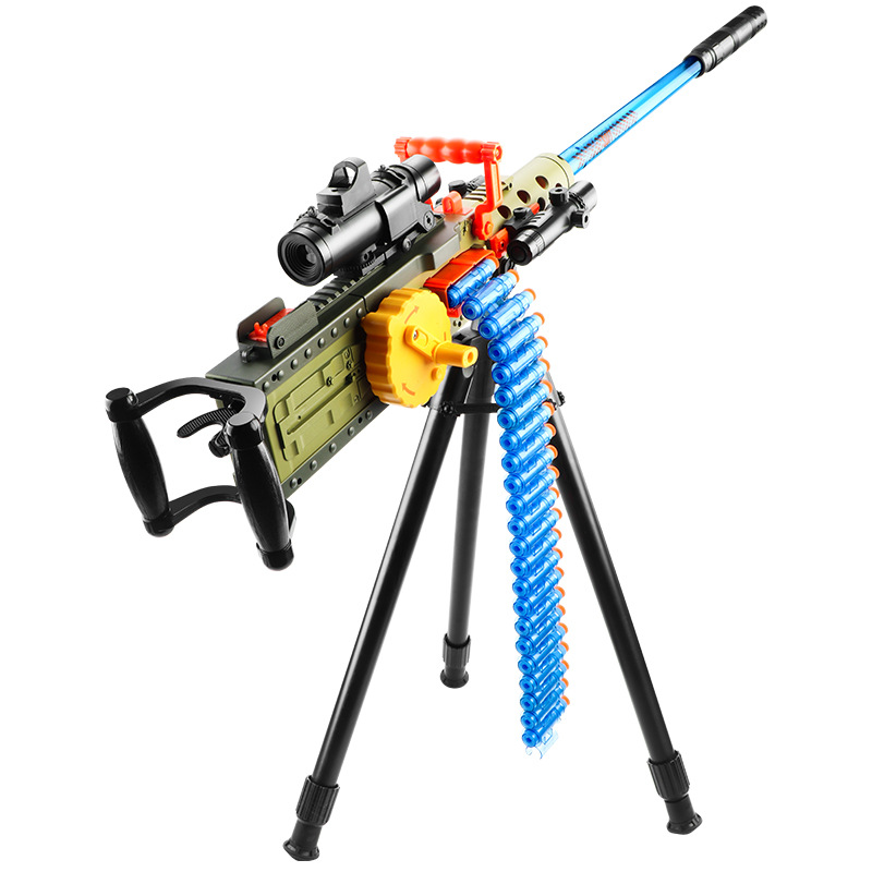 Children&#039;s AMT Gold Gatling Electric Continuous Hair Soft Bullet Gun Strong Front M416 Boy Toy Gun Wholesale