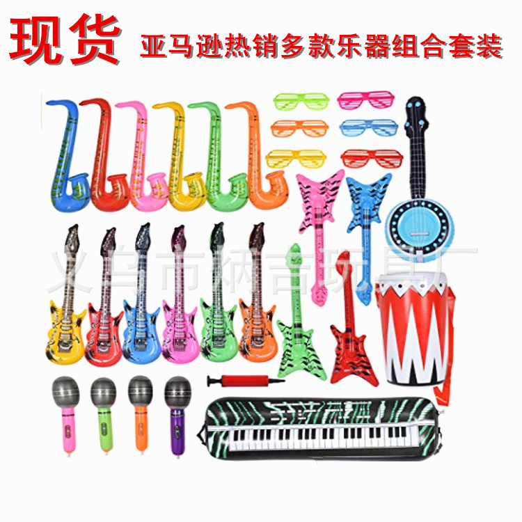 Popular Cross-Border Inflatable Toys Inflatable Guitar Inflatable Musical Instrument Saxophone Children Microphone Inflatable Electronic Keyboard Popular Cross-Border Inflatable Toys Inflatable Guitar Inflatable Musical Instrument Saxophone Children Microphone Inflatable Electronic Keyboard