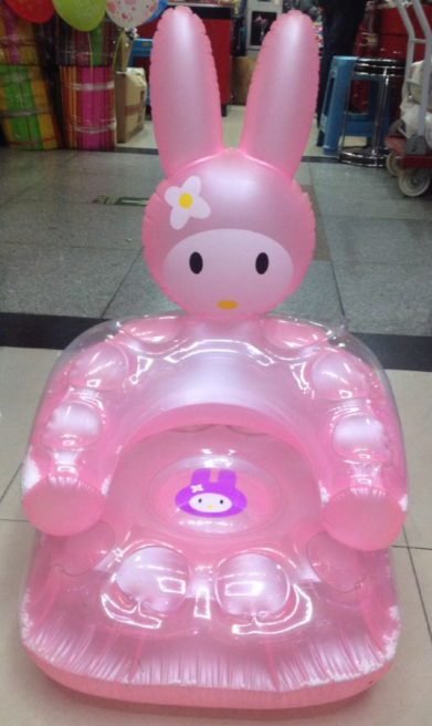 PVC inflatable toys for children Crystal sofa in rabbits