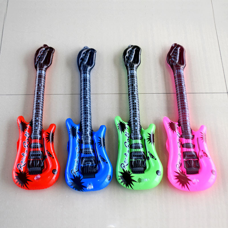 Spot PVC Children&#039;s Inflatable Toys Inflatable Guitar Bar Party Flexible Stage Props Inflatable Musical Instruments