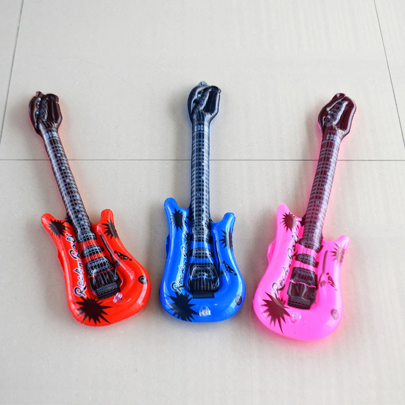 Spot PVC Children&#039;s Inflatable Toys Inflatable Guitar Bar Party Flexible Stage Props Inflatable Musical Instruments